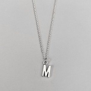 3 for $49 New Silver "M" Initial Necklace
